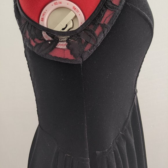 Velvet and Lace Black Nightshade Mini Dress SP - Picture 12 of 16